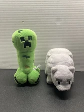 Minecraft Series #1 Creeper Plush and Baby Polar Bear 7” Inches