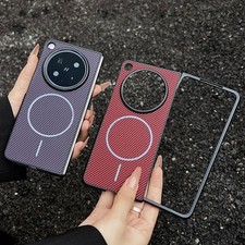 For Oppo Find N6, Hybrid Carbon Fiber Pattern Magnetic Hard PC Slim Case Cover
