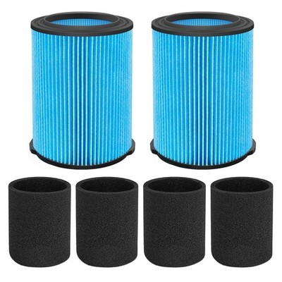 2 Pack VF5000 Vacuum with 4 foam sleeve For RIDGID Wet/Dry Vacuum Shop Vaccum.