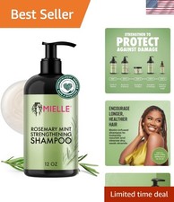 12 oz Rosemary Mint Shampoo - Organic Strengthening Formula for All Hair Types