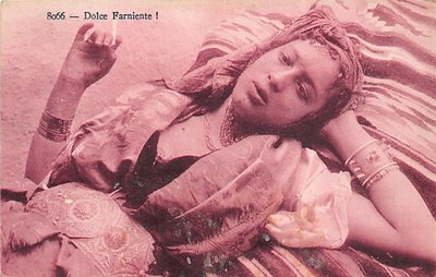 Algeria - Dolce Farniente - Woman smoking a cigarette - Ed. ADIA 8066