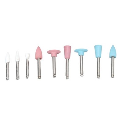 9pcs Dental Polishing Drill Bits Light Cured Resin Teeth Polishing Bur Accessor 