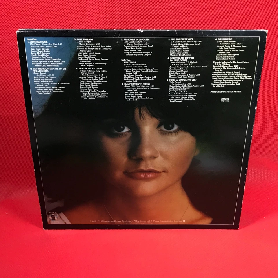 LINDA RONSTADT Prisoner In Disguise 1975 UK VINYL LP Many Rivers To Cross record - Image 2 of 4