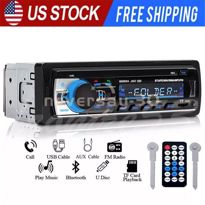 Audio In-dash Aux Input Receiver Sd Usb Mp3 Radio Player Fm
