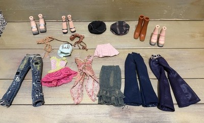 Bratz Doll Clothing & Accessories Lot - Shoes Belts Hats Pants Skirt Dress Tops