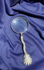 Pewter Magnifying Glass With Decorative Handle