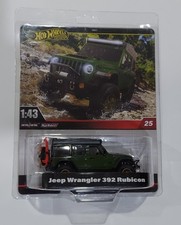 Hot Wheels Premium 1:43 Jeep Wrangler 392 Rubicon Green Number 25