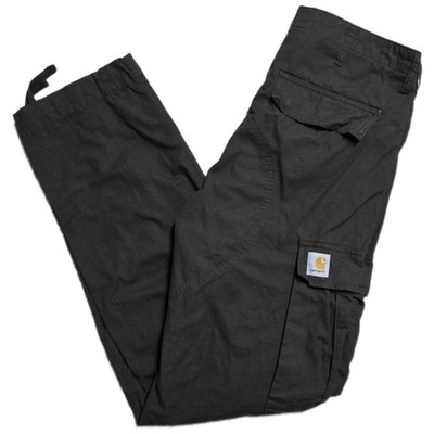 Carhartt WIP Regular Cargo Pants Mens 32x34 Dark Brown Ripstop Workwear Utility
