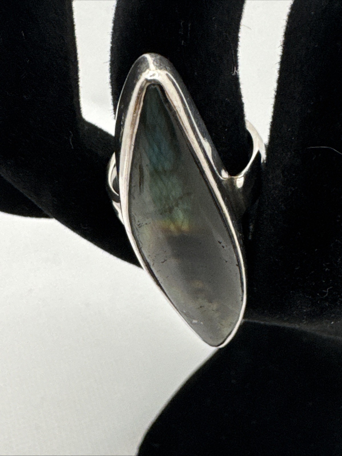 Large Marquise Labradorite 2” Statement Ring Size… - image 2