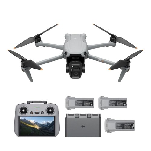 DJl Air 3S Fly More Combo Drone (DJl RC 2+3 Batteries)1"CMOS Wide-Angle+4K/60fps