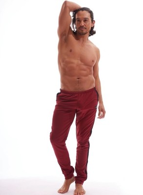 N2N Bdywear Men's WOD Sweatpants, M L Burgundy Red NWT