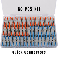 60PCS Wire Connectors Lever Nuts Quick Splice Compact AWG 28-12 Kit