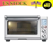 Countertop Oven Stainless Steel LCD Display 10 Cooking Functions 1 Cu Ft 1800W