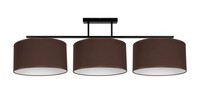 Deckenleuchte Stoff Schwarz Braun Weiß Schlafzimmer E27 100 Cm Deckenlampe Groß