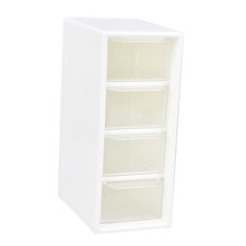 2.56inch 4 Drawer Storage Containers Organizer Clear Plastic Multipurpose Sta...