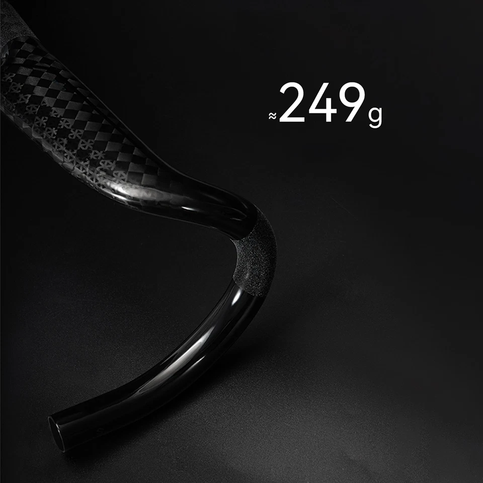 Manillar de fibra de carbono brillante 8K bicicleta de carretera bicicleta manillar barra de caída 31,8 mm Foto 3 de 4