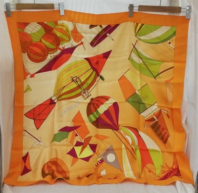Hermes Silk Square Scarf LOIC DUBIGEON Carre 90 Multicolor