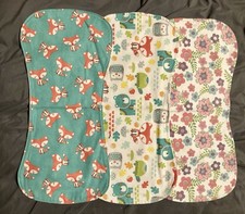 3pk Handmade Ultra Soft Absorbent Diaper Cloth/Birdseye Cotton Burp Cloths
