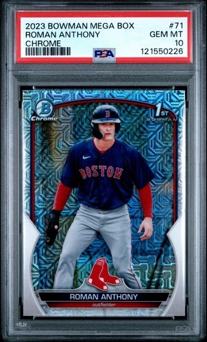 2023 Bowman Chrome Mega ROMAN ANTHONY #71 Rookie Mojo Refractor PSA 10 GEM-MT!