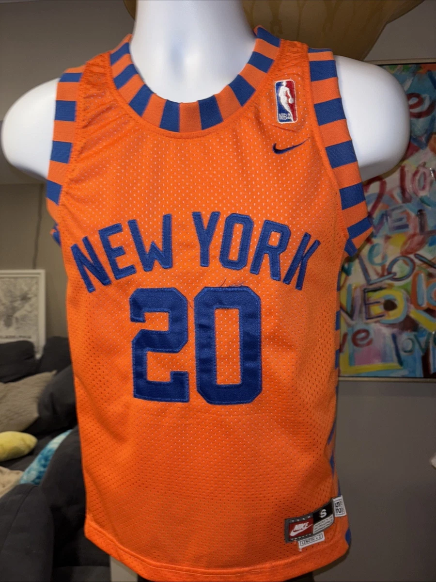 Vintage Nike Allan Houston #20 New York Knicks Orange Small +2 | eBay