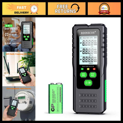 3-in-1 EMF Detector for Electromagnetic Radiation - Meter for Home & Office Use