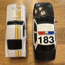 Carrera Go 1967 White Mustang #61185 & Highway Patrol 183 Slot Cars