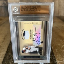 2004 Playoff Prime Cuts Andruw Jones #26 Material Signature Jsy / 25