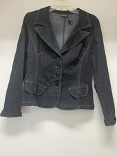 Bisou Bisou Dark Denim Blazer Sz 12