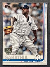 2019 Topps 150 Years Gold Stamp Parallel #486 CC Sabathia New York Yankees