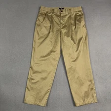 Dockers Signature Khaki Pants Mens 36x30 Brown Relaxed Fit D4 Pleated Cotton