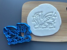 Welsh Dragon cookie/ biscuit cutter, Wales national symbol St David's Day