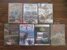 7 BRAND NEW BIG GAME HUNTING DVD LOT; BULL ELK. etc. PRIMOS THE TRUTH. Sports.