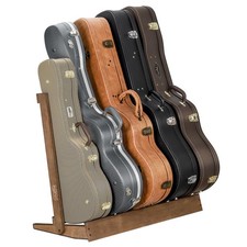 Wood Guitar Case Rack, Holds 5 Cases, 18mm Thick Plank