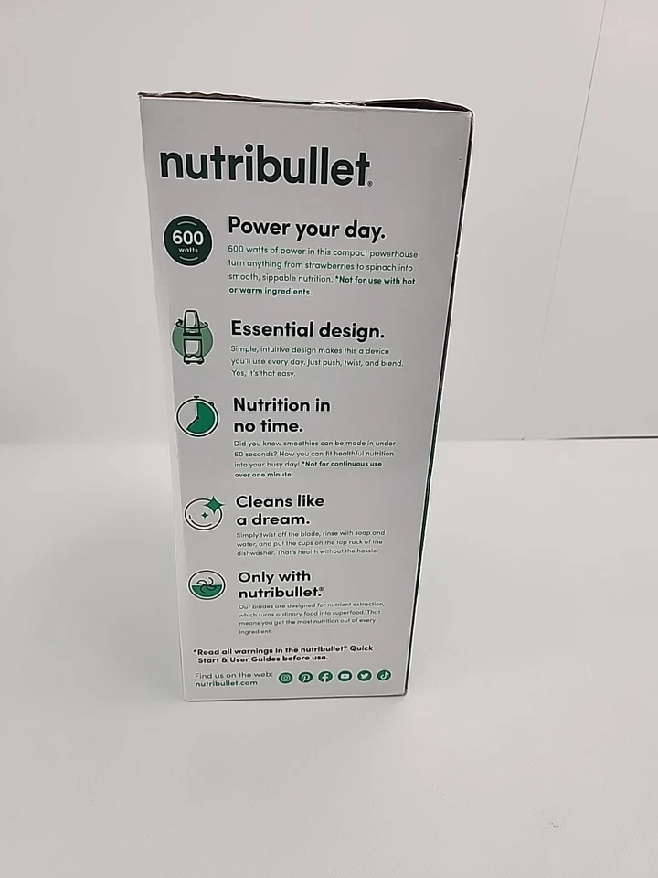 New NutriBullet NBR-1201 12-Piece High-Speed Blender/Mixer System, Gray - Image 2 of 3