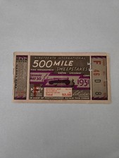 Orig May 30 1931 Indianapolis Indy 500 Ticket & Rain Check Stub Louis Schneider