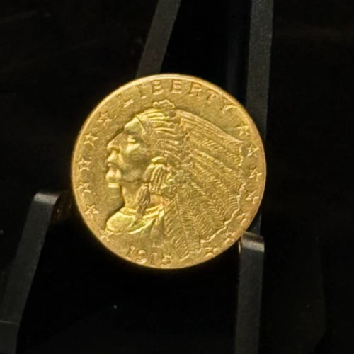 1915 2.50 Two & a Half Dollars Gold Quarter Eagle - Indian Coin