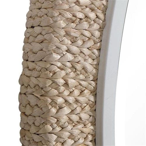 Uttermost Carbet Round Coastal Iron MDF and Glass Mirror in Brown/White - Picture 4 of 8