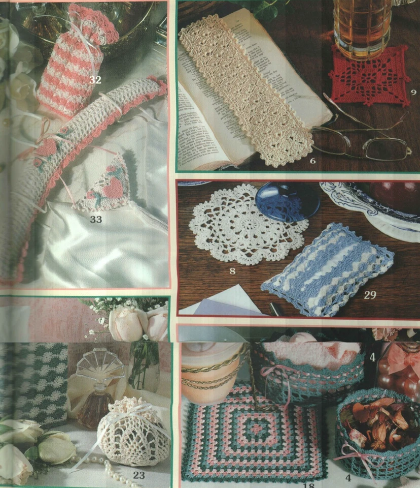 USED BEAUTIFUL BAZAAR PROJECTS 35 DESIGNS HOME DECOR CROCHET PATTERN BOOK - Image 4 of 4