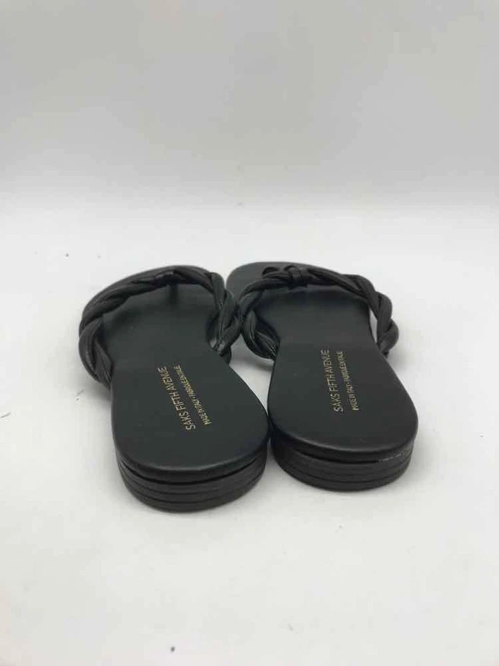 Sandalias chanclas Saks Fifth Avenue negras talla 7 Foto 3 de 4