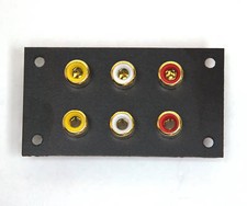 2pc RCA Jack Audio Panel set Gold Plated 6P 3018A Taiwan  PU Set  6 Channel