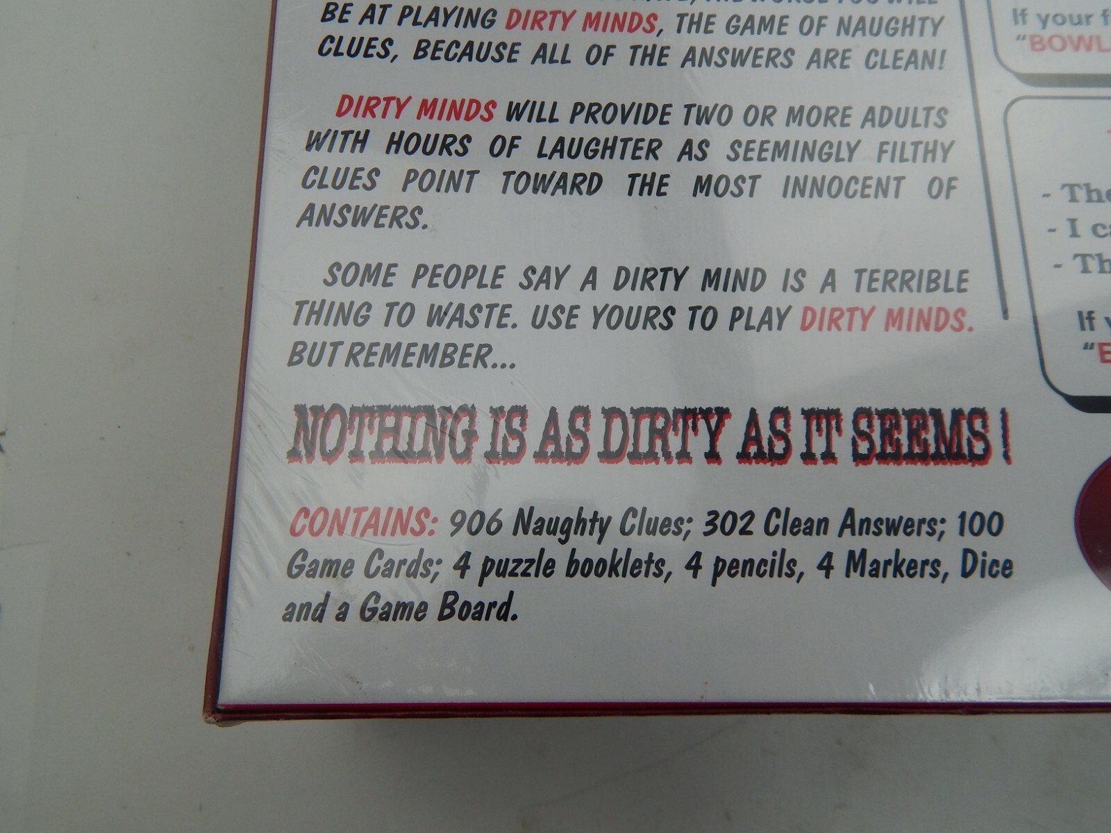 FACTORY SEALED Dirty Minds Master Edition Adult Party BoardGame of Naughty  Clues 18886010457 | eBay