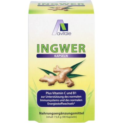 INGWER 500 mg Kapseln+Vitamin B1+C 90 St PZN06732879