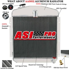 4Row Radiator For 1947-1949 Plymouth P15 Deluxe/Chrysler Windsor Series 4.1/5.3L