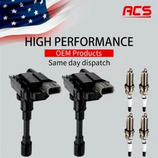 2X OEM Ignition Coil & 4X Iridium Spark Plug Set for Suzuki Swift Esteem UF280