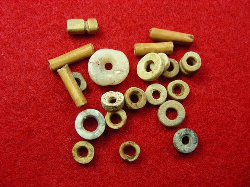SORTIMENT KNOCHEN UND STEIN PERLEN 1/2 ZOLL SÜDTEXAS authentische indische Relikte
