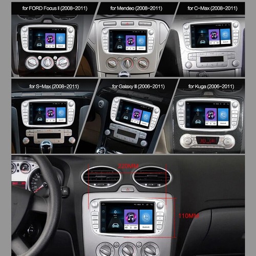 Autoradio Android 12 Carplay GPS Navi WIFI USB Für Ford Focus MK2 Mondeo C S Max - Picture 15 of 24