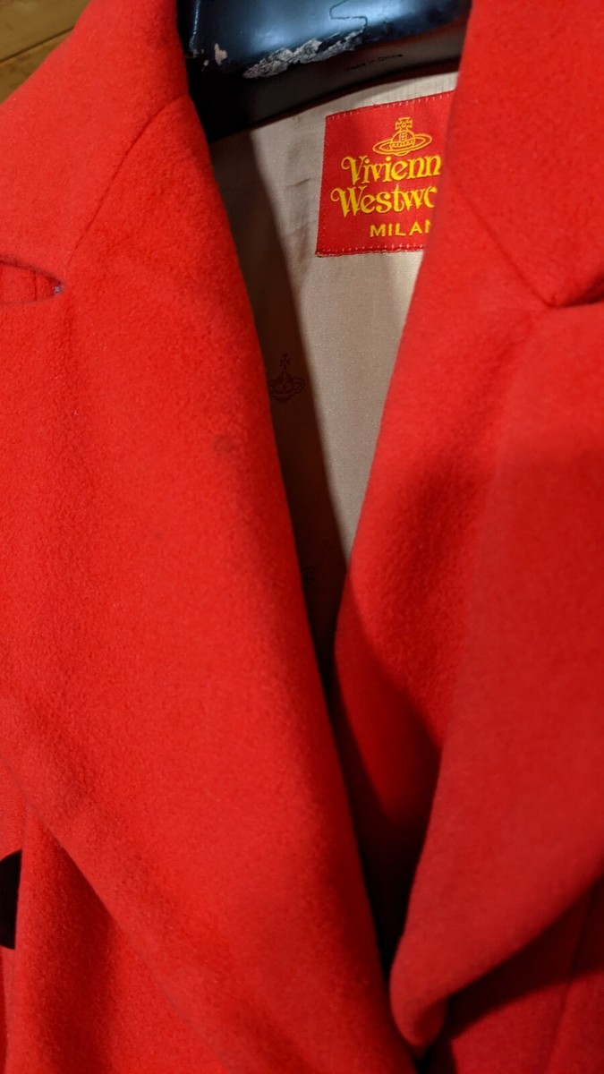 Vivienne Westwood Milan Vintage 90s Iconic Red Jacket Coat 42