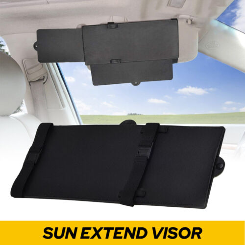 2in1 Sun Car Visor Extension Extender Shield Front Side Window Shade Anti-glare