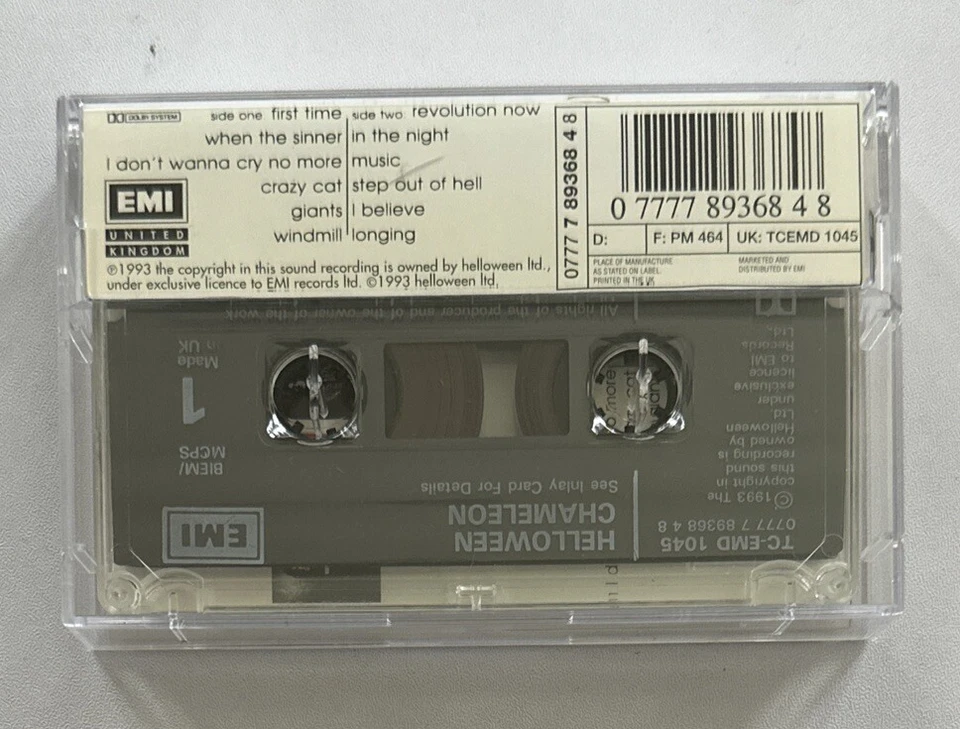 Helloween Chameleon Cassette Tape Rare Hard To Find Heavy Metal Ex / Mint - Image 3 of 4