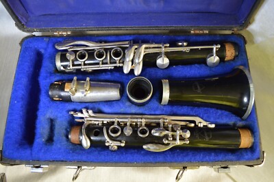 Vintage Le Blanc Normandy Clarinet Hartmann Case Blue Inside No
